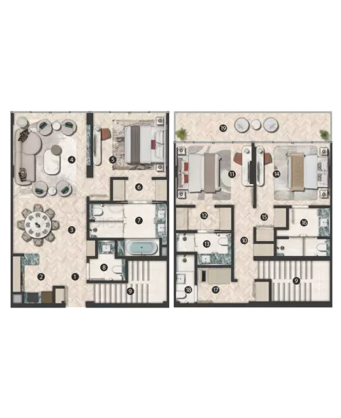 Floor plan, 3 Beds, 2,079 sq ft