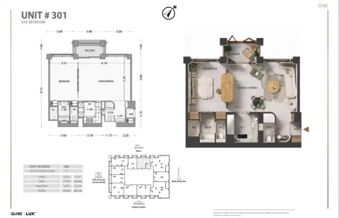 Floor plan, 1 Bed, 887 sq ft