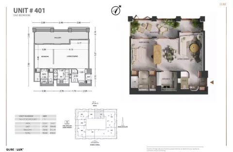 Floor plan, 1 Bed, 978 sq ft