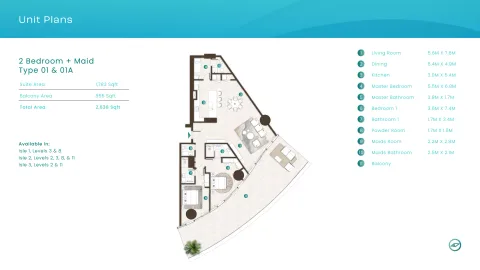 Floor plan, 2 Beds, 2,638 sq ft
