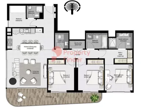 Floor plan, 3 Beds, 1,782 sq ft