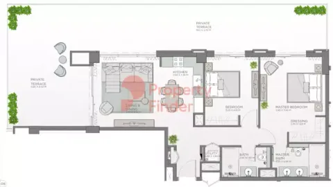 Floor plan, 2 Beds, 1,788 sq ft