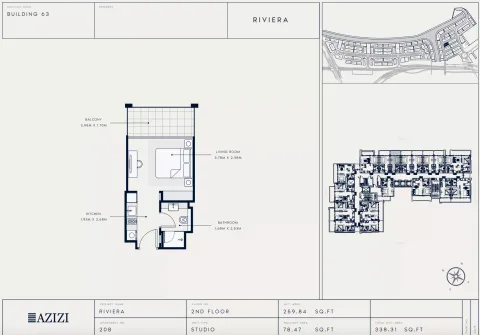 Floor plan, Studio, 338 sq ft