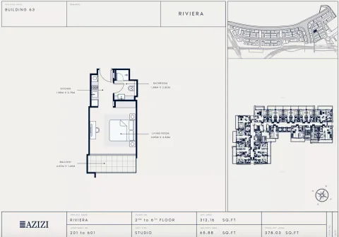 Floor plan, Studio, 378 sq ft