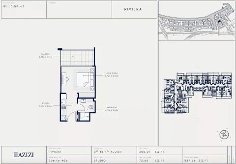 Floor plan, Studio, 337 sq ft