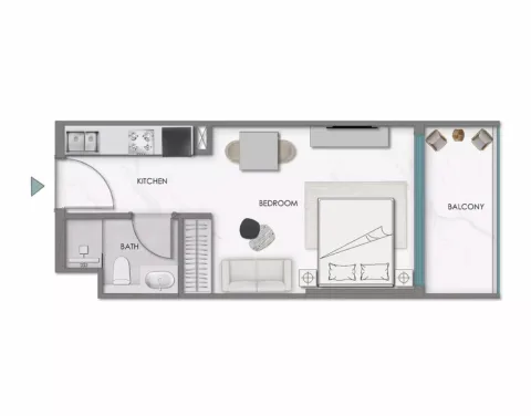 Floor plan, Studio, 0 sq ft
