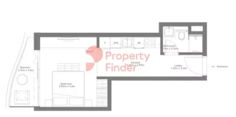 Floor plan, Studio, 367 sq ft