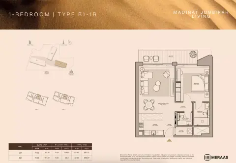 Floor plan, 1 Bed, 892 sq ft