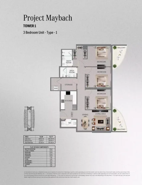 Floor plan, 3 Beds, 1,321 sq ft