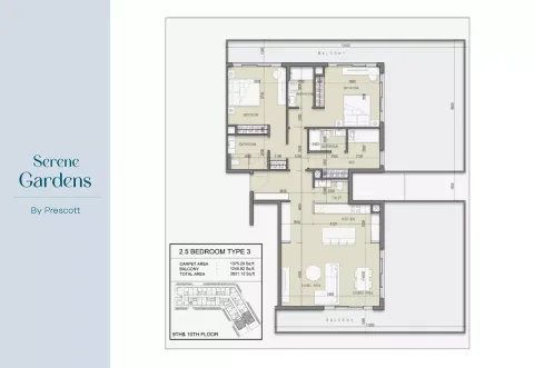 Floor plan, 3 Beds, 2,621 sq ft