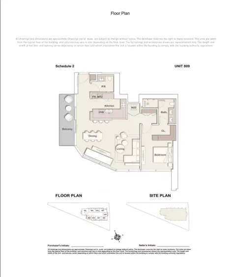 Floor plan, 1 Bed, 1,197 sq ft