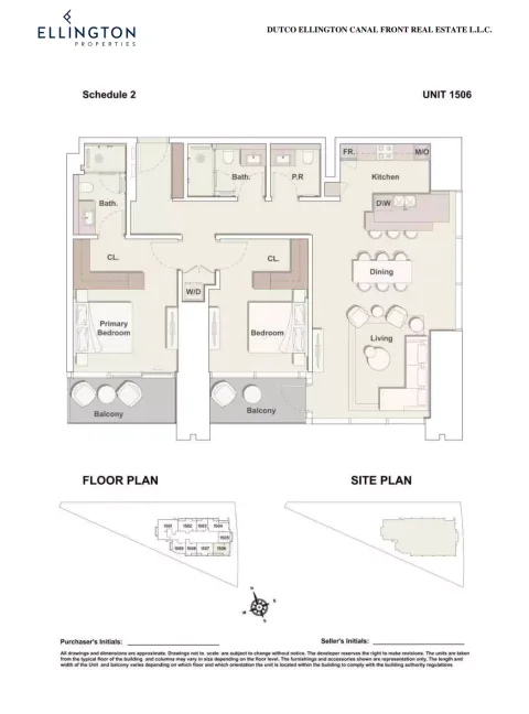 Floor plan, 2 Beds, 1,489 sq ft