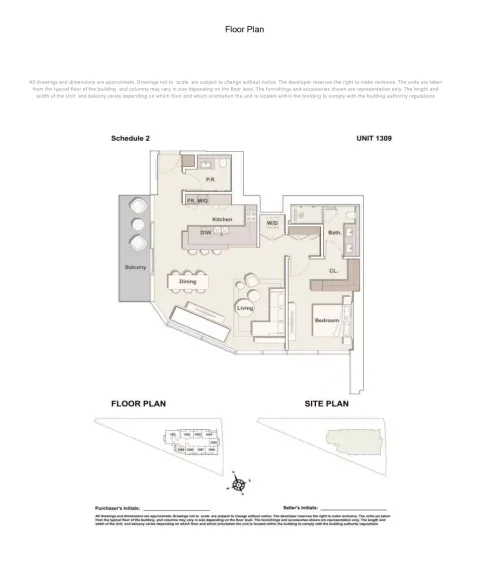 Floor plan, 1 Bed, 1,197 sq ft