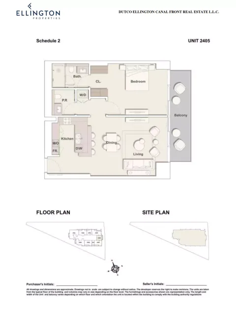 Floor plan, 1 Bed, 1,060 sq ft