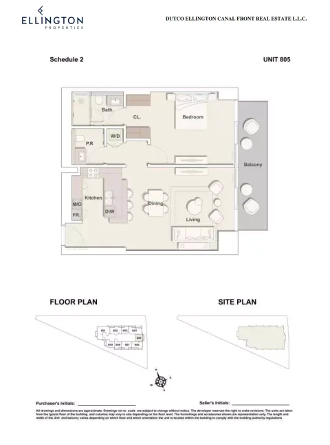 Floor plan, 1 Bed, 1,060 sq ft