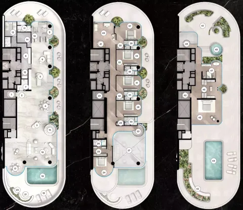 Floor plan, 7 Beds, 19,192 sq ft