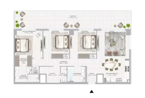 Floor plan, 3 Beds, 1,963 sq ft