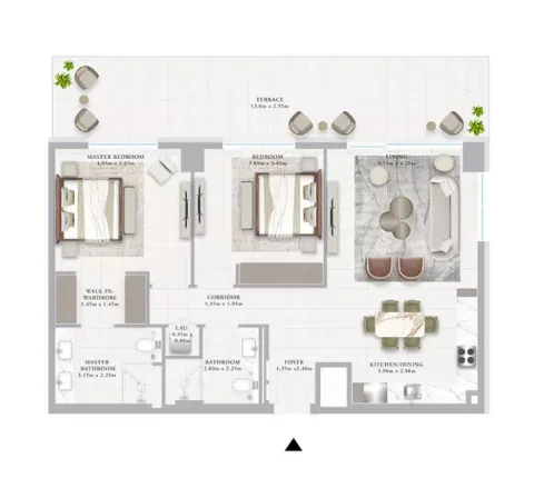 Floor plan, 2 Beds, 1,479 sq ft