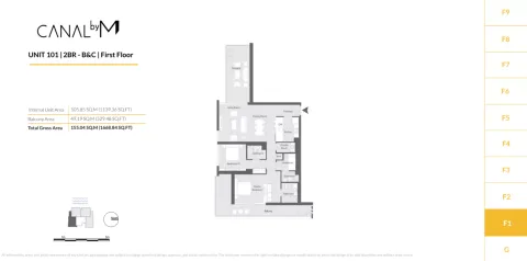 Floor plan, 2 Beds, 1,668 sq ft