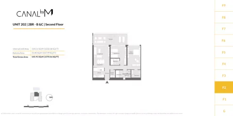 Floor plan, 2 Beds, 1,570 sq ft