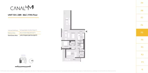 Floor plan, 2 Beds, 1,607 sq ft
