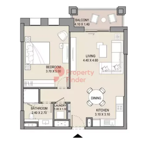 Floor plan, 1 Bed, 788 sq ft