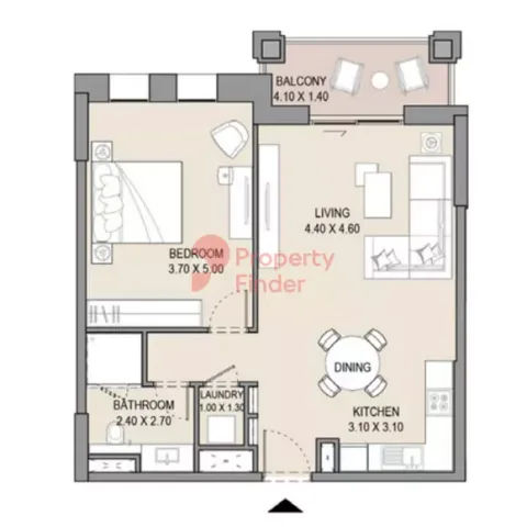 Floor plan, 1 Bed, 787 sq ft