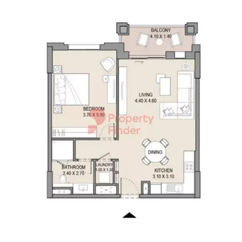 Floor plan, 1 Bed, 787 sq ft