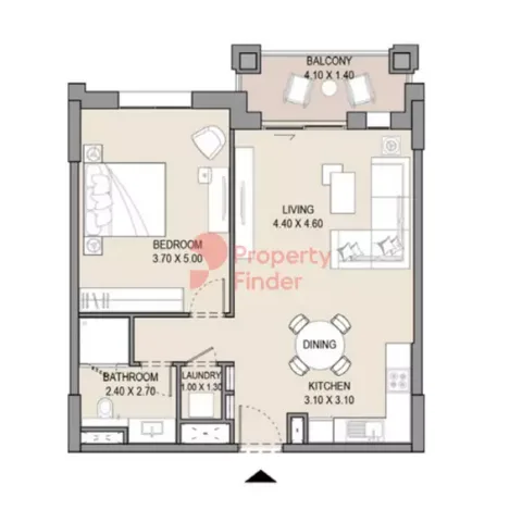 Floor plan, 1 Bed, 785 sq ft