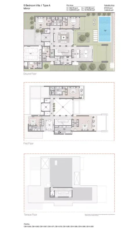Floor plan, 5 Beds, 7,245 sq ft