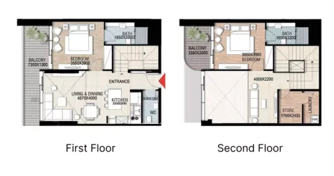 Floor plan, 2 Beds, 1,490 sq ft