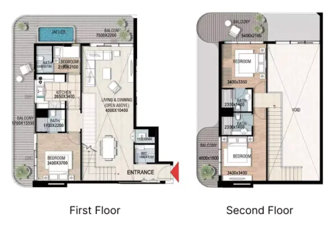 Floor plan, 3 Beds, 2,136 sq ft