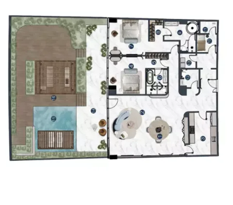 Floor plan, 2 Beds, 4,503 sq ft