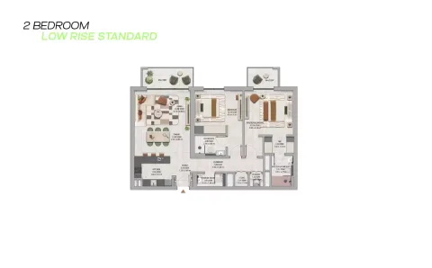Floor plan, 2 Beds, 0 sq ft