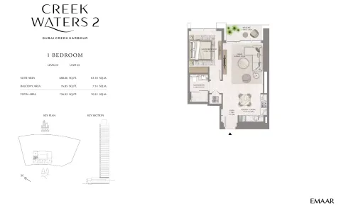 Floor plan, 1 Bed, 756 sq ft