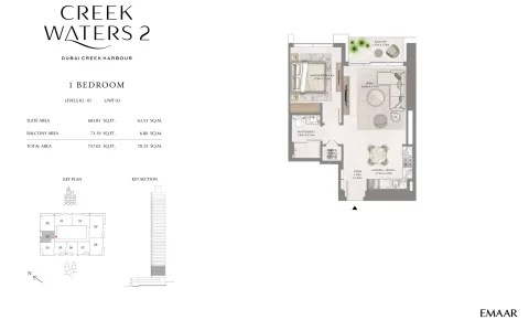 Floor plan, 1 Bed, 757 sq ft