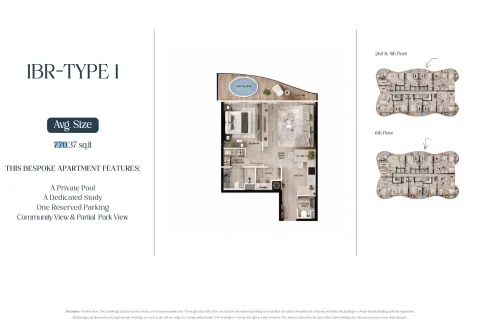 Floor plan, 1 Bed, 770 sq ft