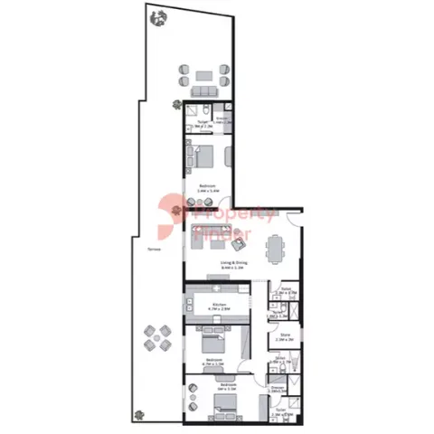 Floor plan, 3 Beds, 3,109 sq ft