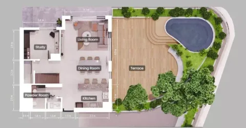 Floor plan, 2 Beds, 2,928 sq ft