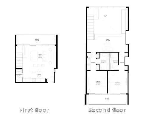 Floor plan, 2 Beds, 2,250 sq ft