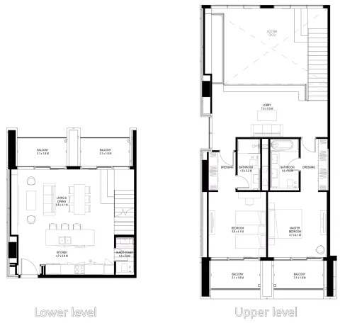 Floor plan, 2 Beds, 2,330 sq ft