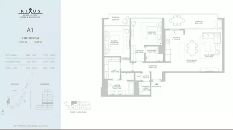 Floor plan, 2 Beds, 1,702 sq ft