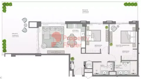 Floor plan, 2 Beds, 1,788 sq ft