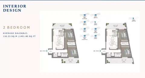 Floor plan, 2 Beds, 1,401 sq ft