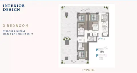 Floor plan, 3 Beds, 2,132 sq ft