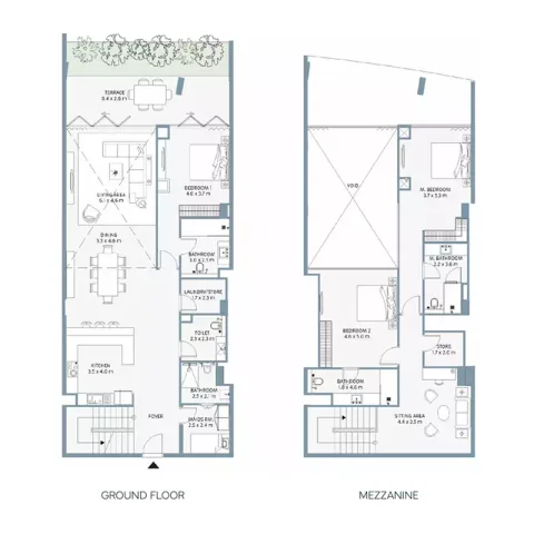 Floor plan, 3 Beds, 2,543 sq ft