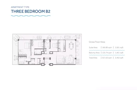 Floor plan, 3 Beds, 3,462 sq ft