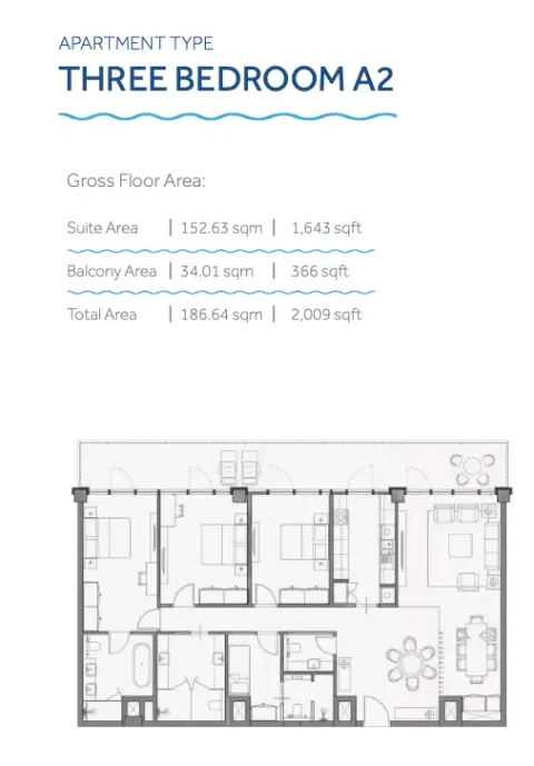 Floor plan, 3 Beds, 2,009 sq ft