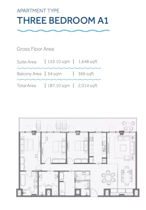 Floor plan, 3 Beds, 2,014 sq ft
