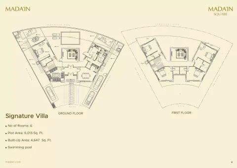 Floor plan, 6 Beds, 4,647 sq ft